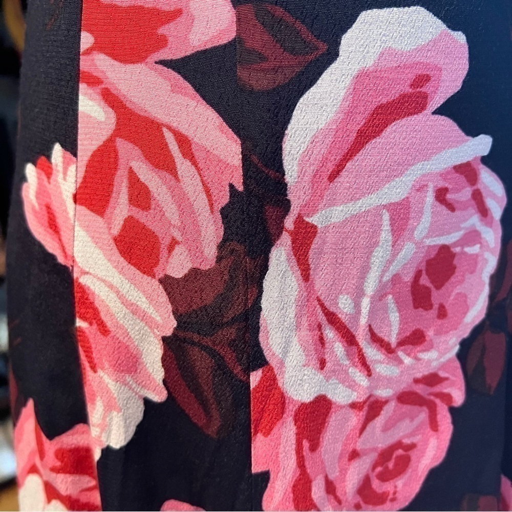 Kate Spade Rosa Crepe Rambling Roses Skirt - Picture 5 of 7